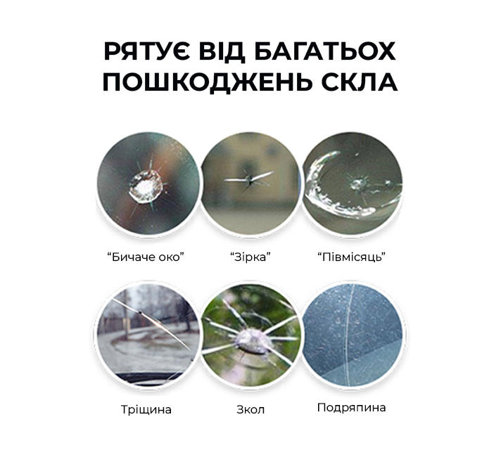 Типи пошкоджень автоскла